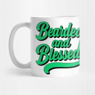 Bearded and Blessed Typography Father's Day Design Mug